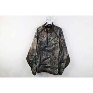 Vintage Scentblocker Mens 2XL XXL Mossy Oak Camouflage Half Zip Pullover Jacket